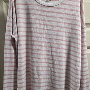 Time and Tru Women’s Basic Long Sleeve Shirt Size L (10-12)Pink Casual Top
